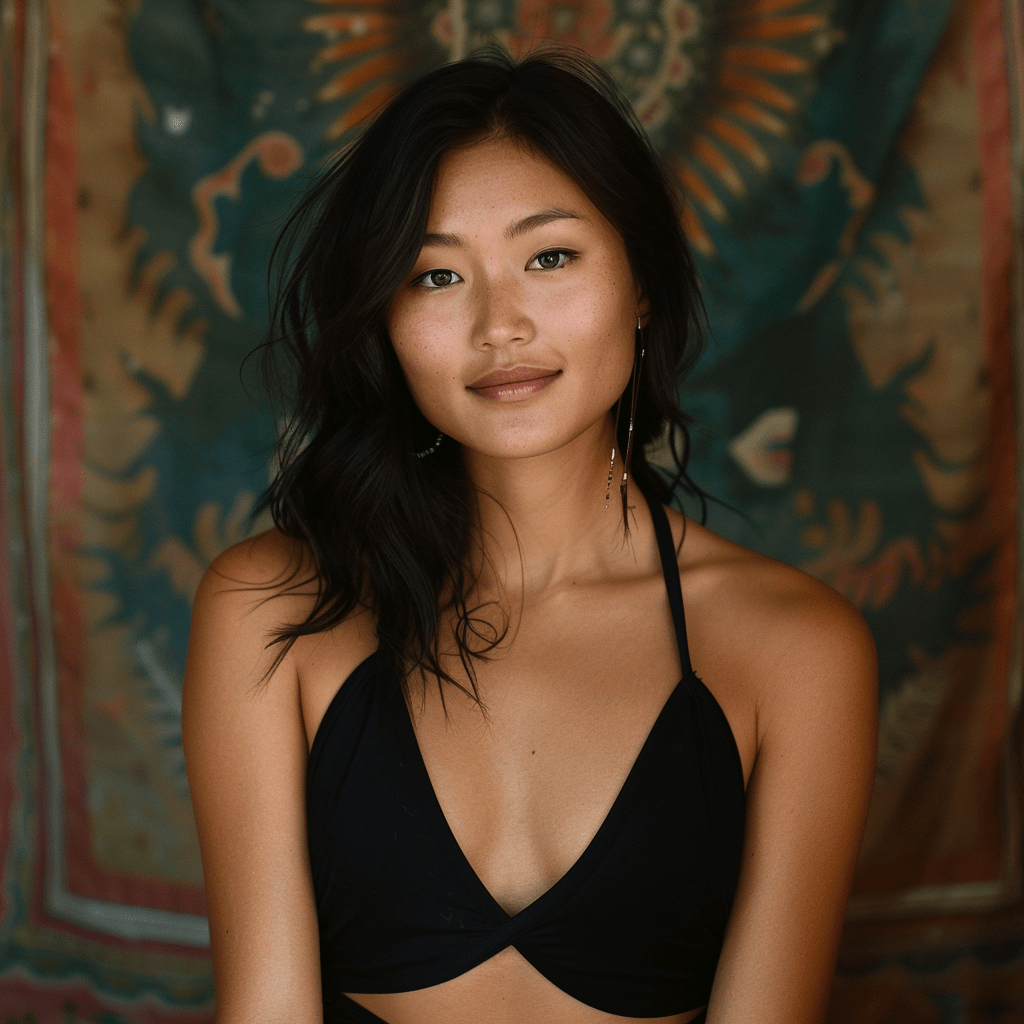 PORTRAIT OF LADY IN SPORTS BRA