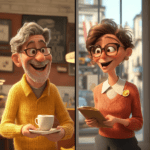 Pixar Art Old Couple