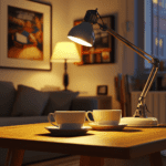 Coffee Cups on Wooden Table
