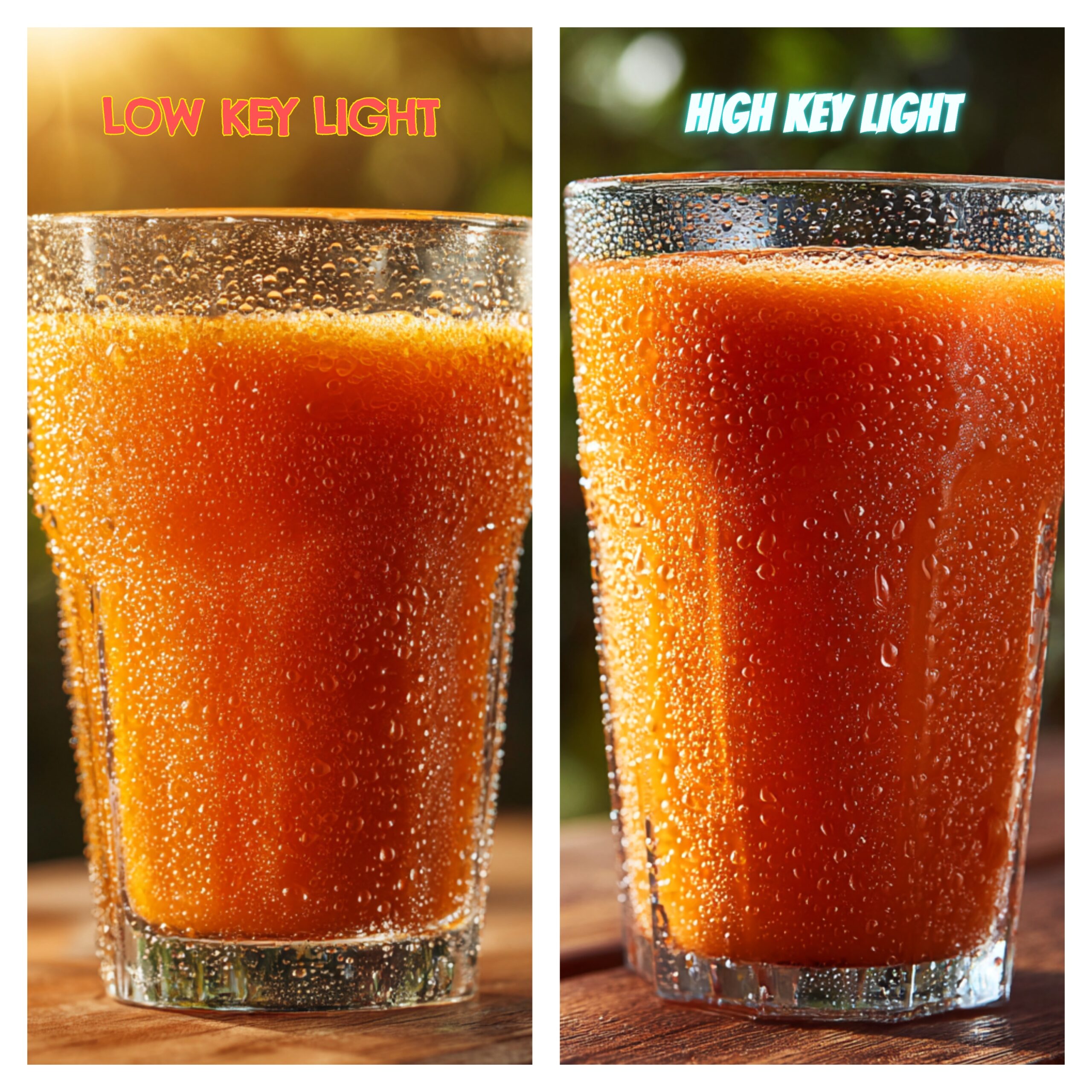 Backlit vs High-Key lighting reference for AI image prompting