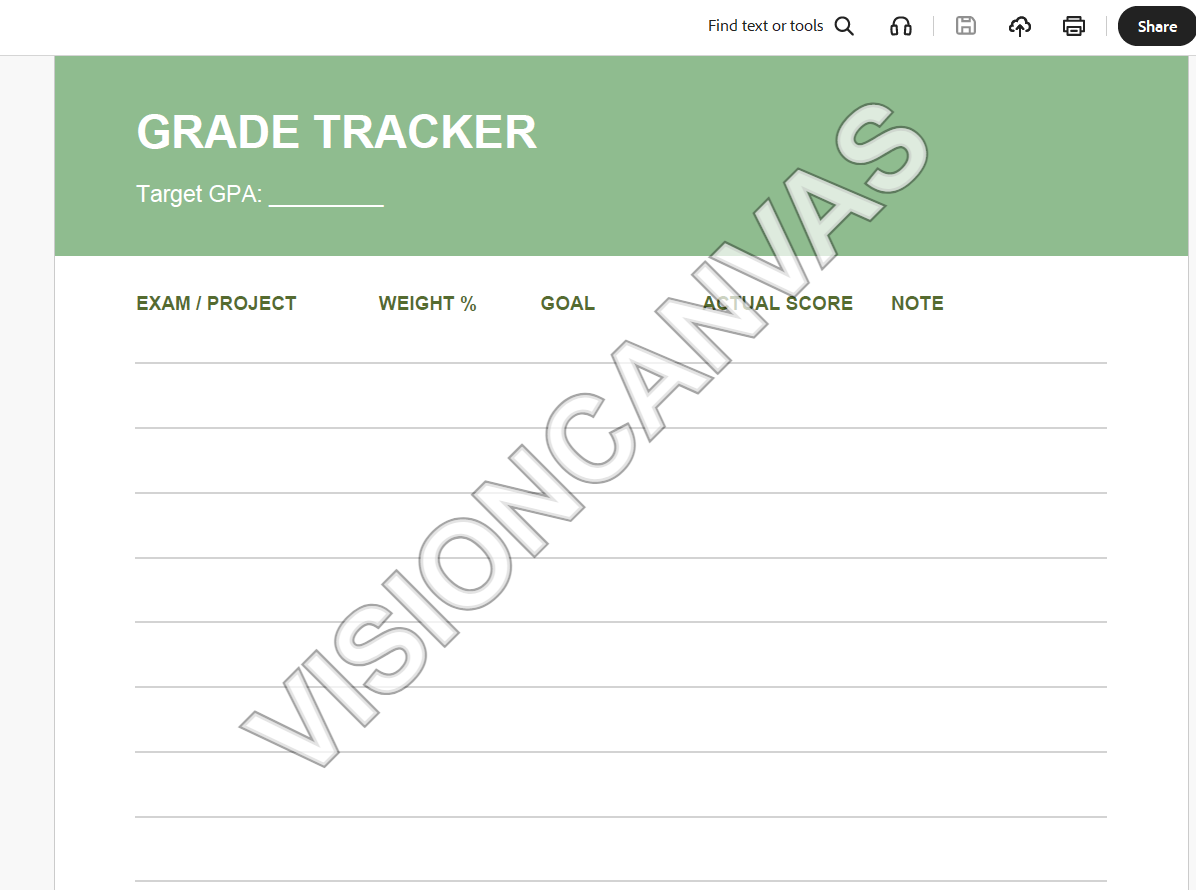 Grade Tracker Preview
