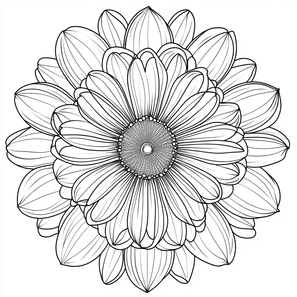 Coloring Mandala Flower 