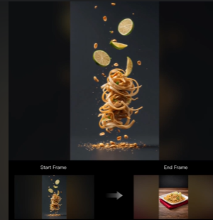 Pad Thai noodles cascade