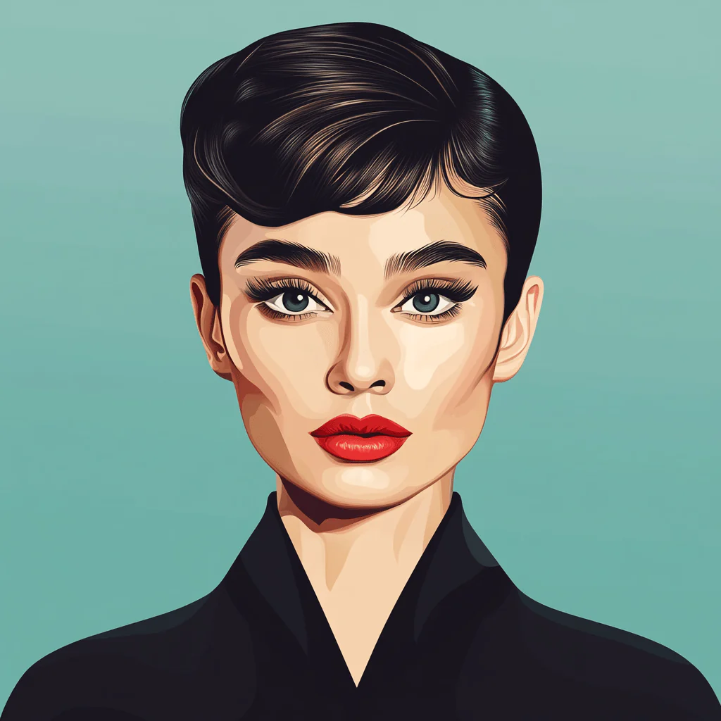 Audrey Hepburn vector portrait